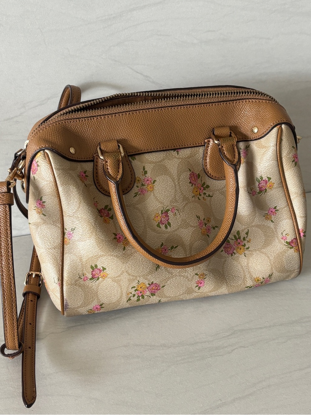 Coach Mini Bennett Satchel in Signature Canvas Daisy Bundle Print - Picture 2 of 2